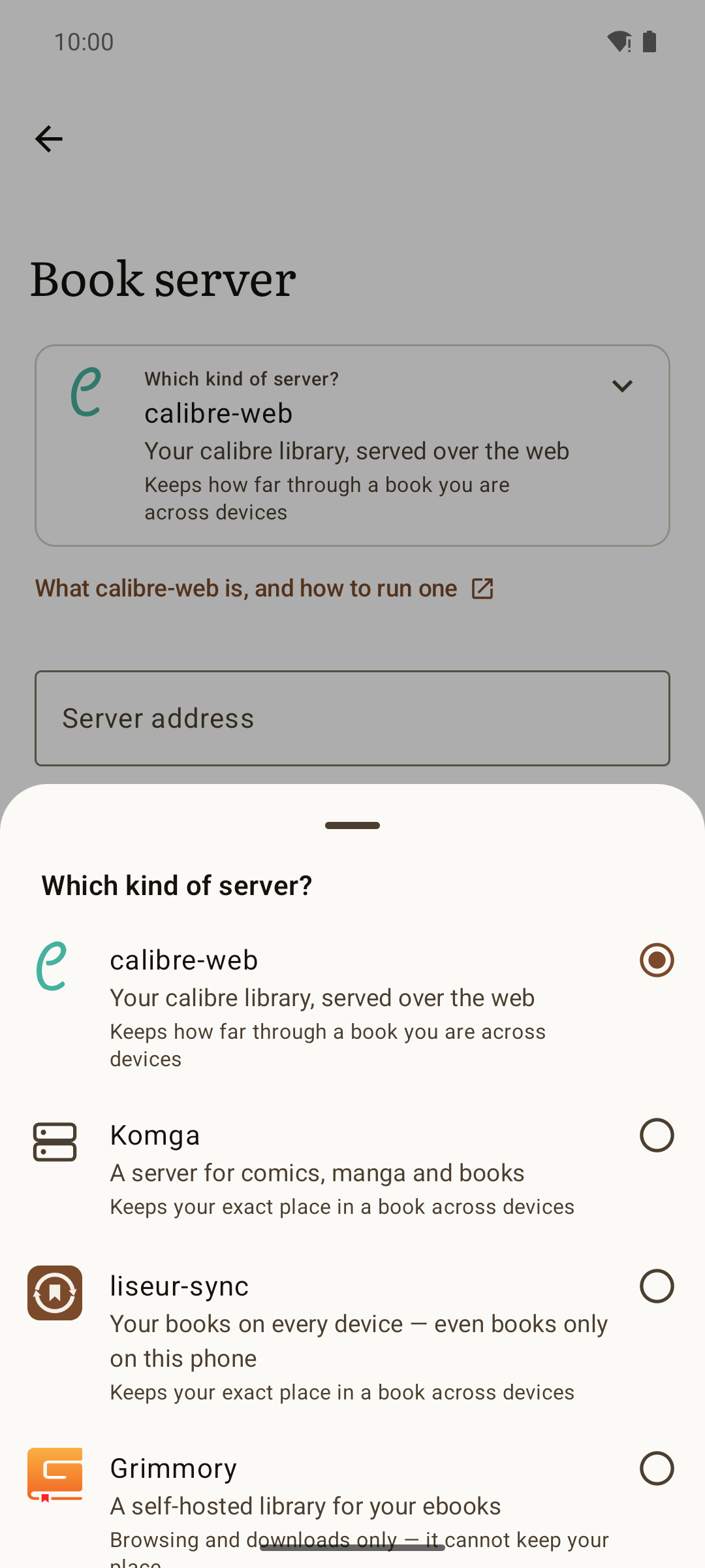 The kinds of server